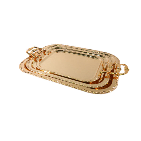 3 PCS SET TRAY GOLD