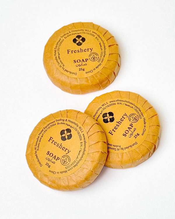 Soap Bar 25 Gm Round Wrapped With Kraft Paper