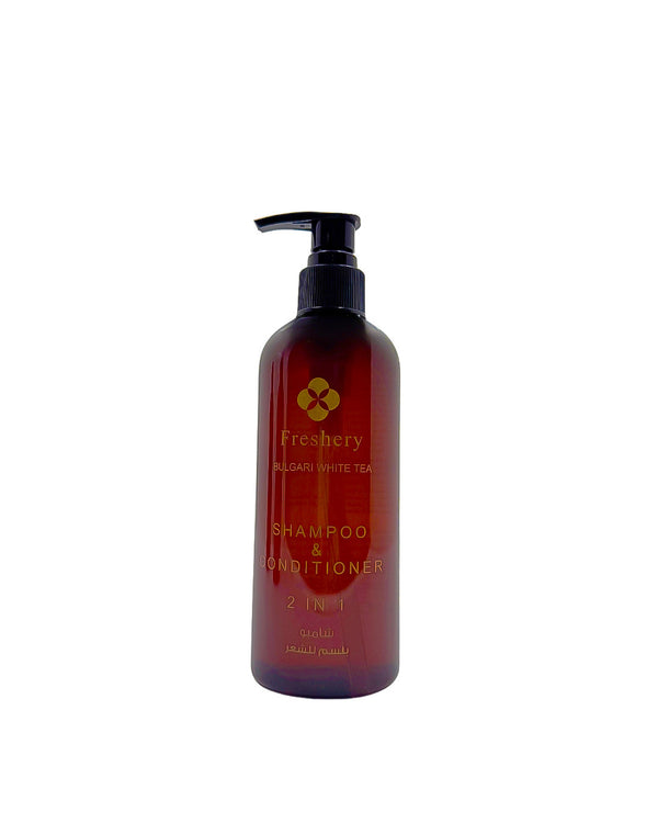 Shampoo & Conditioner 300 Ml Plastic Transparent Brown Bottle Shape Pressing Dispenser