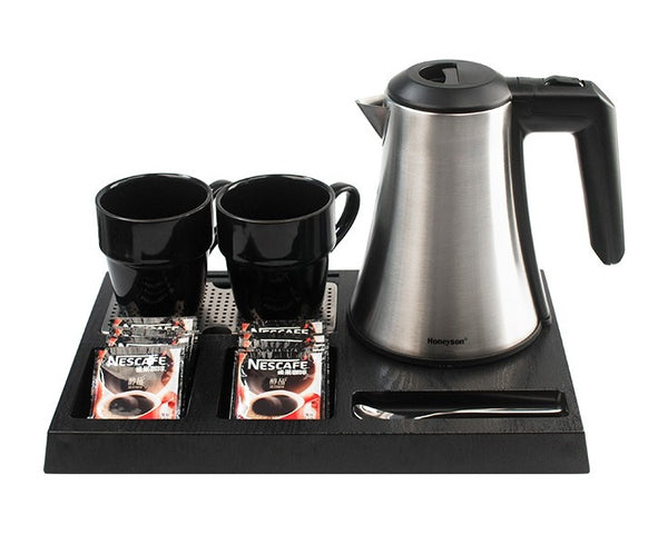 Honeyson Hotel Kettle Tray Set (with 2 ceramic cups)