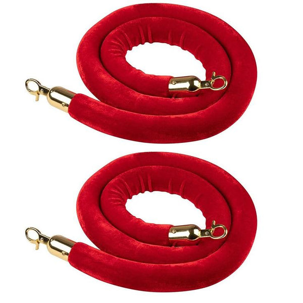 Red Velvet Rope With Gold Hook