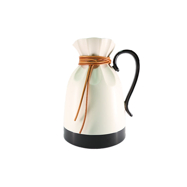 VACUUM FLASK ROPE WRAPPING STYLE BEIGE & BLACK