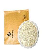 Natural Loofah Pad 9*12cm With Elastic Hand Strap